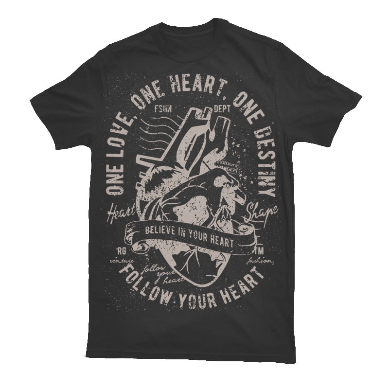 Heart buy t shirt design