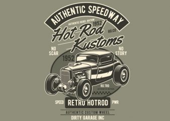 Hot Rod Kustoms print ready shirt design