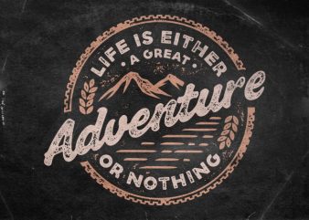 Adventure vector t-shirt design template