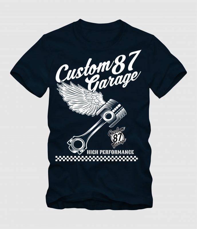 custom garage buy t shirt design