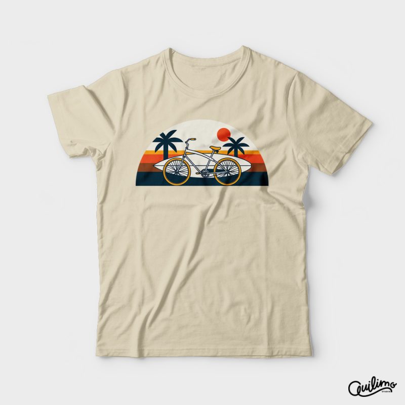 Surf Bike t shirt designs for print on demand