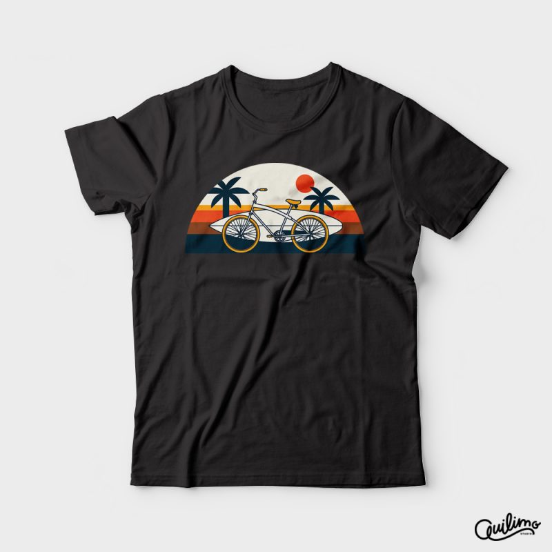 Surf Bike t shirt designs for print on demand