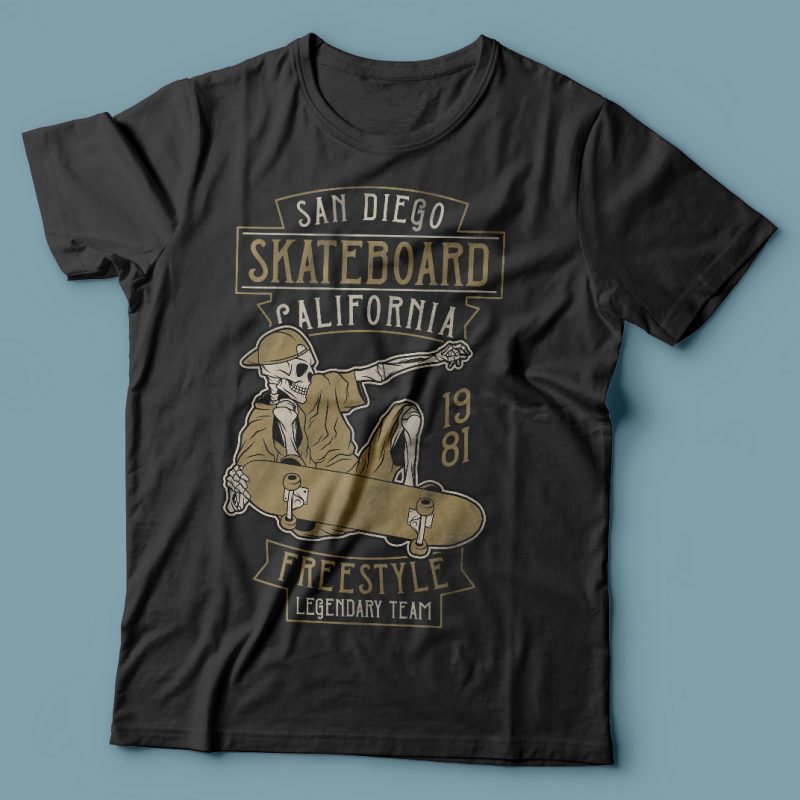 Skateboard Freestyle vector t-shirt design tshirt factory