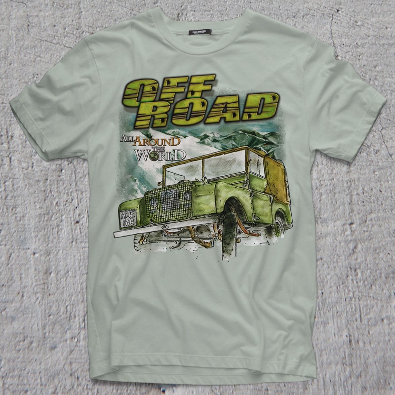 OFF ROAD t shirt designs for print on demand