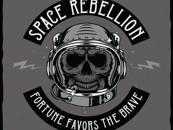 Space rebellion. vector t-shirt design Space rebellion. vector t-shirt design