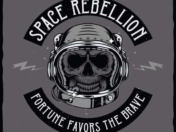 Space rebellion. vector t-shirt design