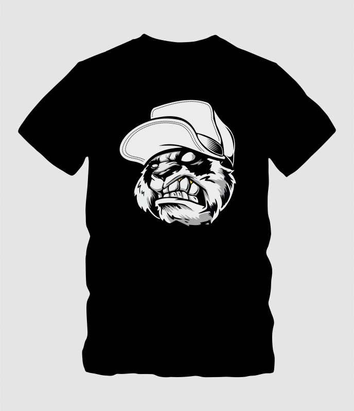 Panda Beast t shirt designs for printful