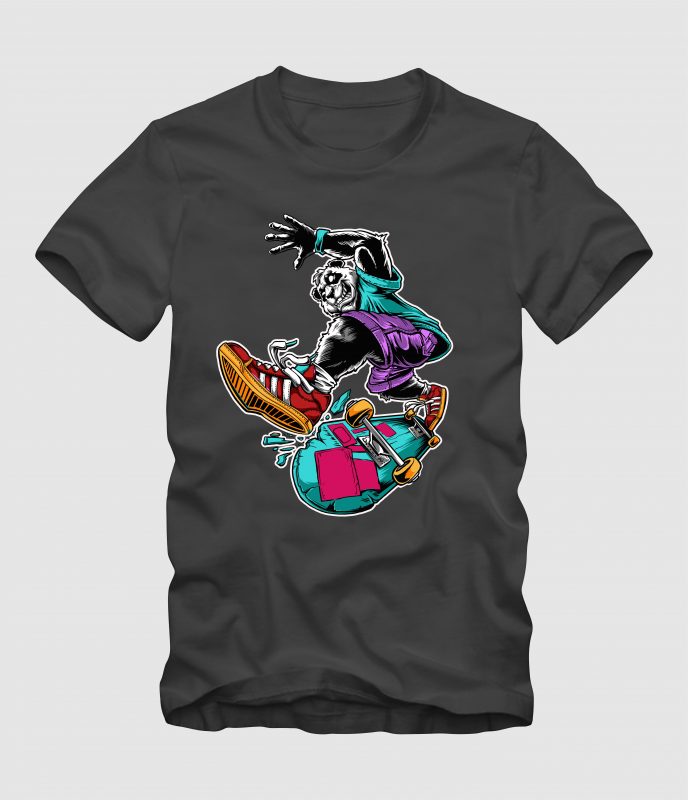 Panda Skateboard t shirt designs for teespring