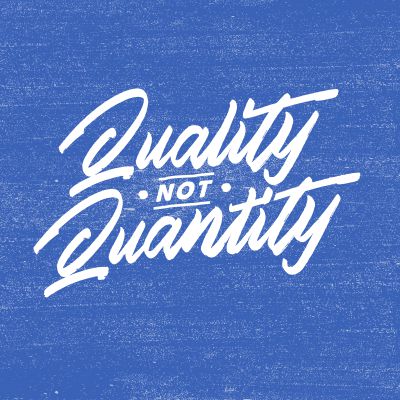 Quality not quantity print ready shirt design