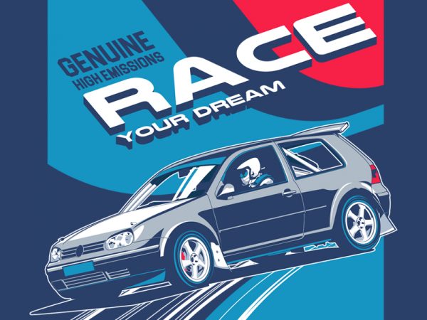 Race vector t-shirt design for commercial use