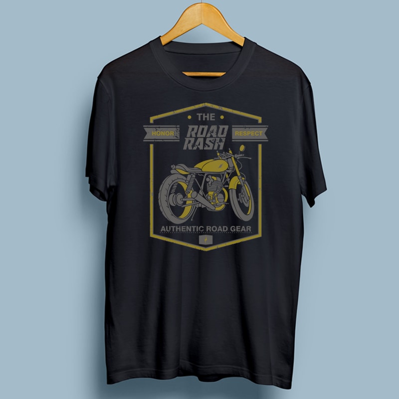 ROAD RASH t shirt designs for printful