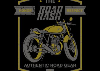 ROAD RASH buy t shirt design for commercial use
