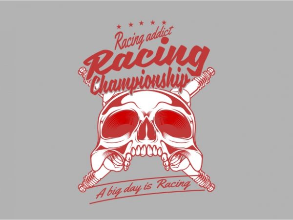 Racing addict graphic t-shirt design