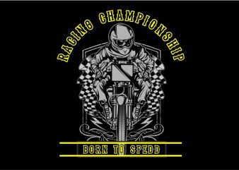 Racing Champhoinship design for t shirt