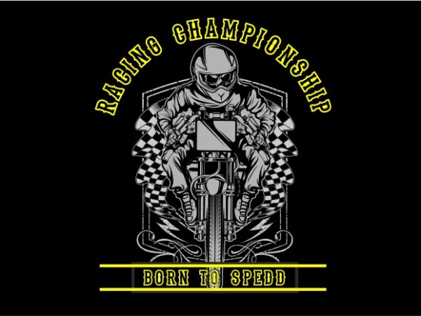 Racing champhoinship design for t shirt