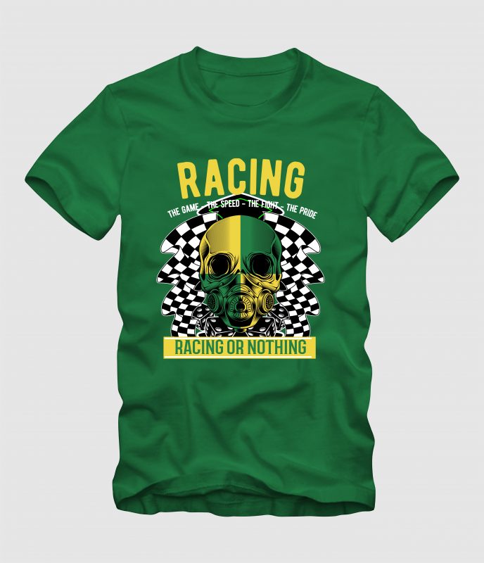 Racing or Nothing t shirt design png