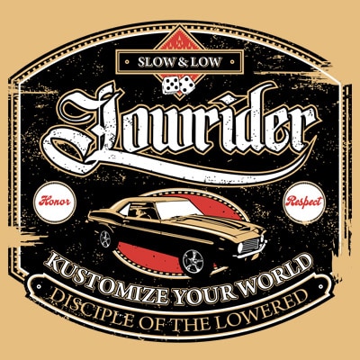 Lowrider vector t-shirt design