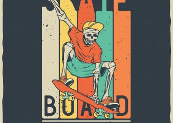 Skateboard legendary team vector t-shirt design