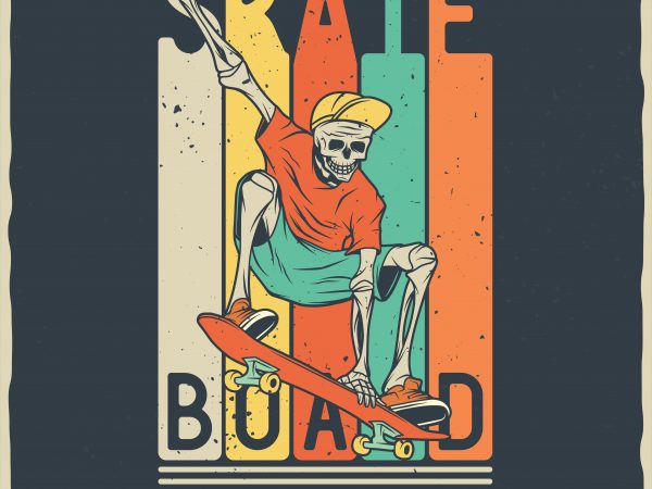 Skateboard legendary team vector t-shirt design