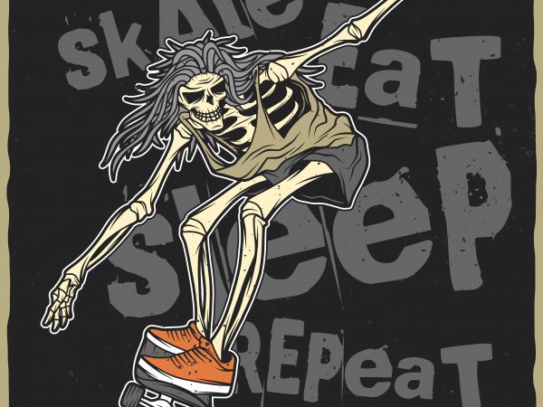 Skate. eat. sleep. repeat. vector t-shirt design