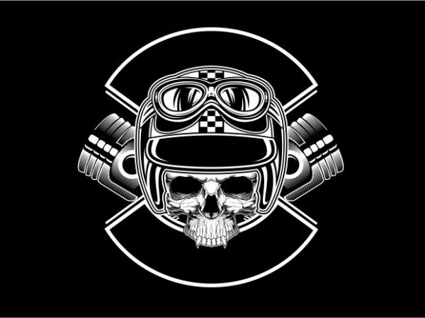 Skull likes ride graphic t-shirt design