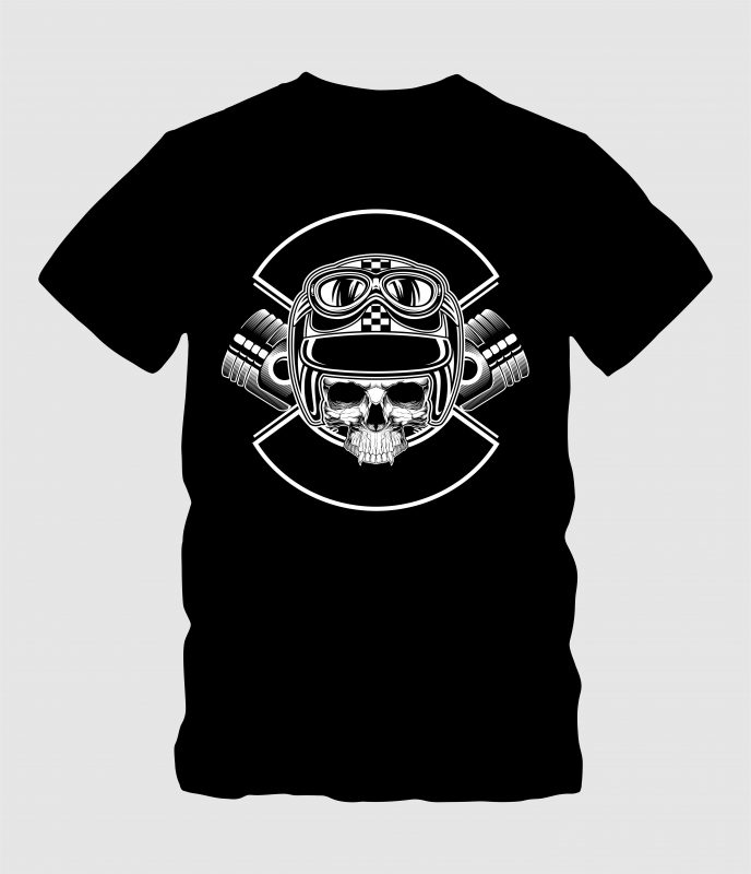 Skull Likes Ride commercial use t shirt designs