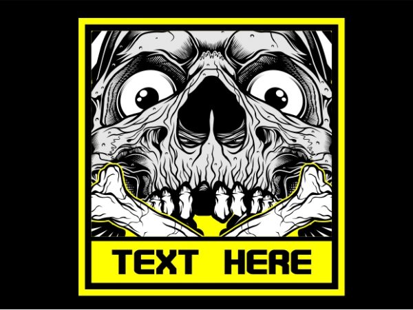Smiling skull print ready shirt design Smiling skull print ready shirt design