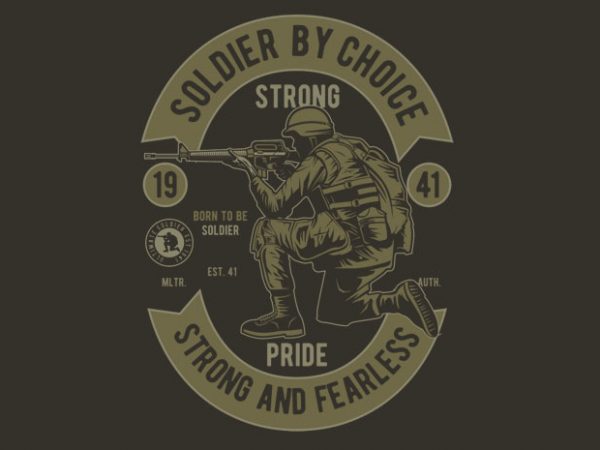 Soldier vector t shirt design artwork