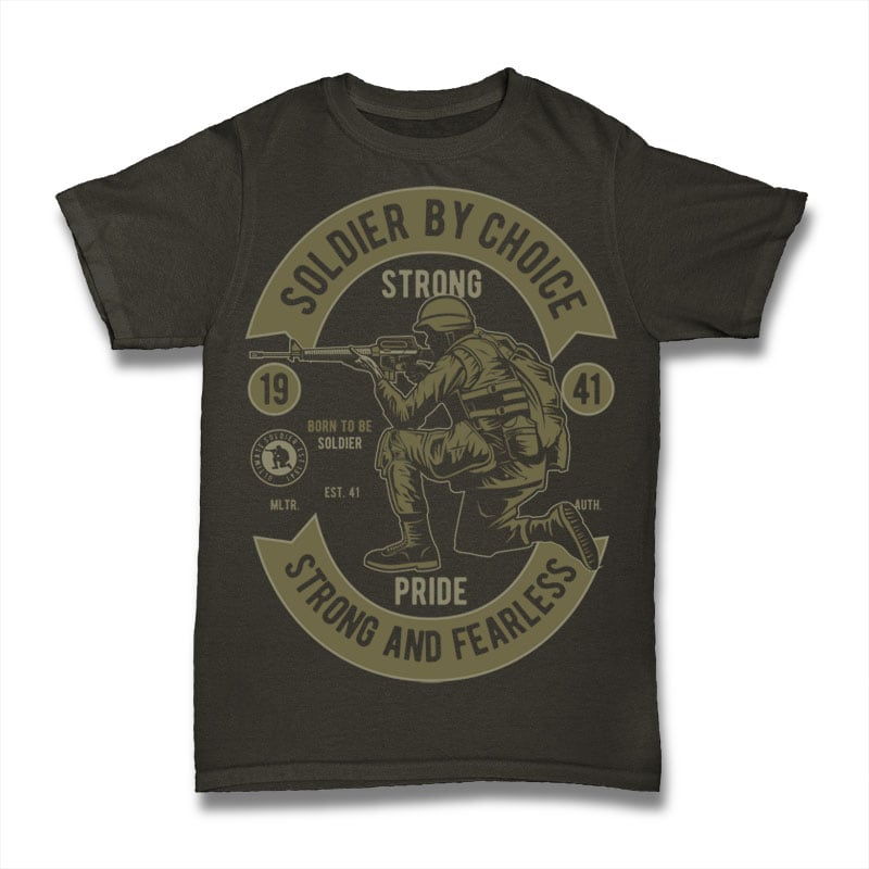 Soldier vector shirt designs