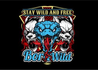 Stay Wild and Free vector t-shirt design