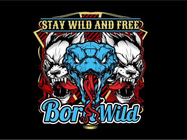 Stay wild and free vector t-shirt design