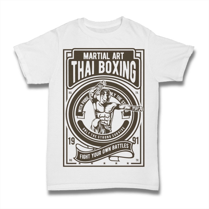 Thai Boxing tshirt designs for merch by amazon