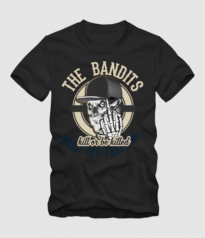 The Bandits vector t shirt design