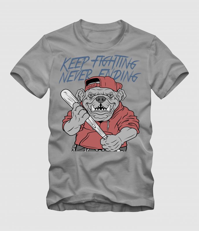 The Baseball Dog t shirt design graphic