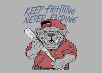 The Baseball Dog vector t-shirt design