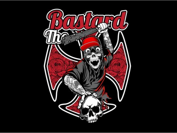 The bastard tshirt design vector