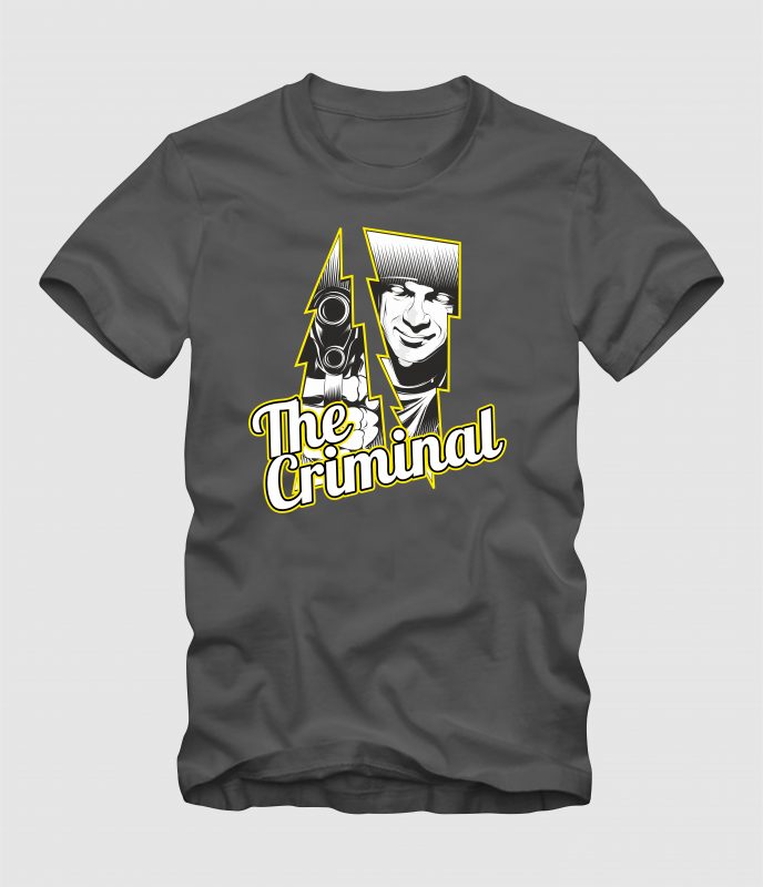 The Criminal t shirt design graphic