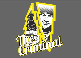 The Criminal vector t shirt design artwork