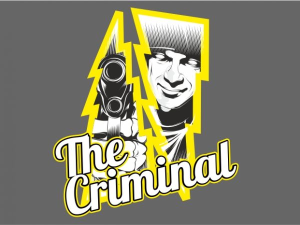 The criminal vector t shirt design artwork