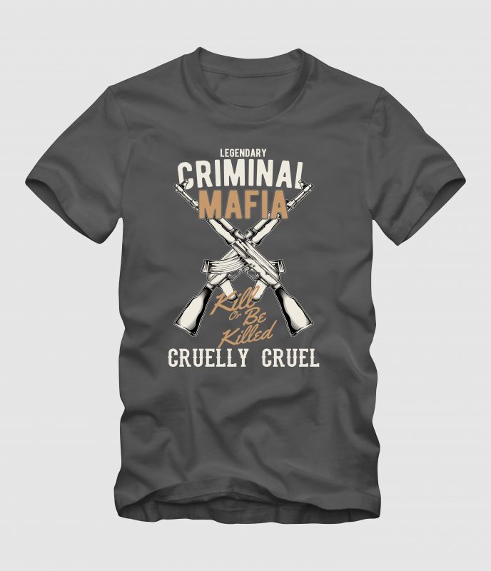 The Criminal Mafia t shirt design graphic