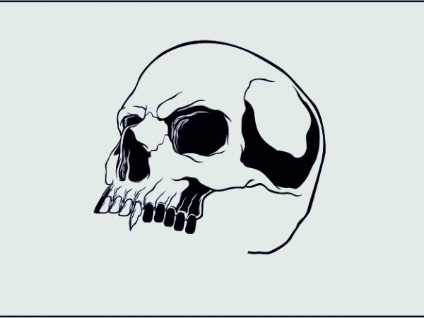 Immortal skull buy t shirt design for commercial use