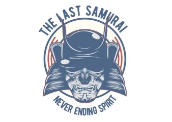 The Last Samurai t shirt design for sale