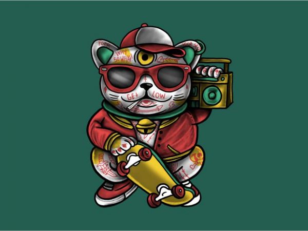 The lucky cat buy t shirt design