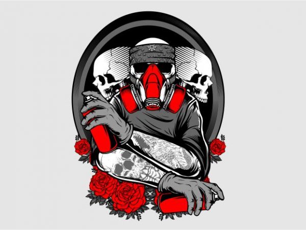 The Skull Grafity buy t shirt design artwork