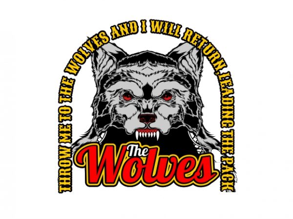The wolves t shirt design png