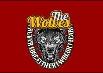 The Wolves tshirt design vector