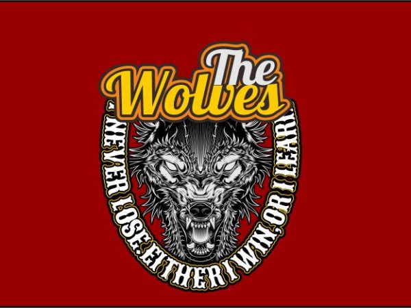 The wolves tshirt design vector The wolves tshirt design vector