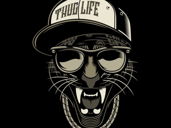 Thug life commercial use t-shirt design