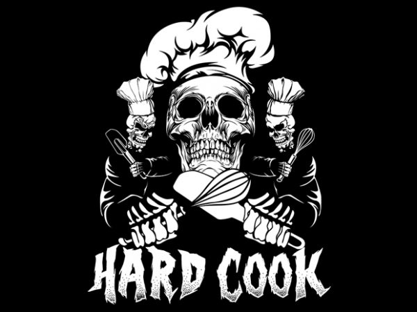 Hard cook vector t-shirt design for commercial use