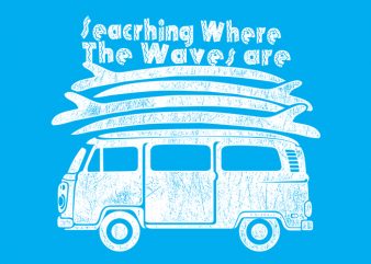 Wave are print ready vector t shirt design